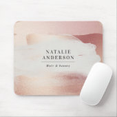 Rose Gold Blush Modern Feminine Small Business マウスパッド (マウス)