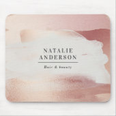 Rose Gold Blush Modern Feminine Small Business マウスパッド (正面)