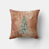 Rose Gold Blush Pink Boho Deer Tree クッション (裏面)