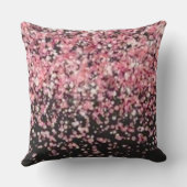 Rose Gold & Blush Pink Glitter Glam Monogram Name クッション (裏面)