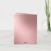 Rose Gold Blush Pink White 100th Birthday Party サンキューカード (裏面)