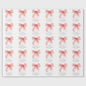 Rose Gold Bow Coquette Script Sweet 16 Party  ラッピングペーパー (フラット)