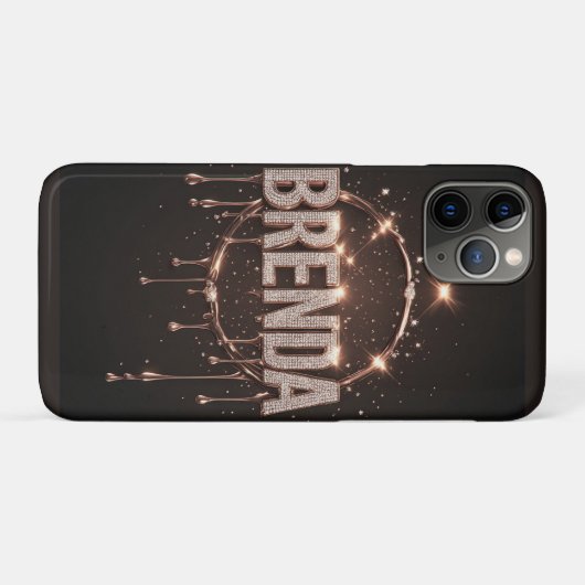 💖 Rose Gold “Brenda” Glow  Diamond Drip Glitter  Case-Mate iPhoneケース (裏面(横))