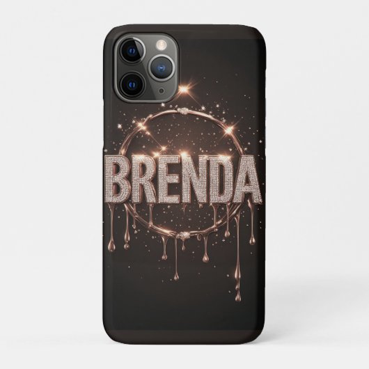 💖 Rose Gold “Brenda” Glow  Diamond Drip Glitter  Case-Mate iPhoneケース (裏)