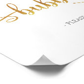 Rose Gold Bubble Send Off Poster - Wedding Sign ポスター (角)