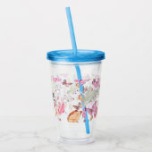 rose gold butterfly アクリルタンブラー (左)