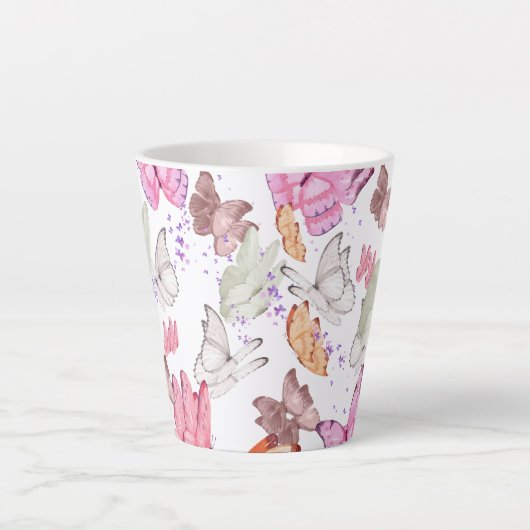 rose gold butterfly カフェラテマグ (正面)