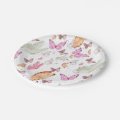 rose gold butterfly ペーパープレート (アングル)