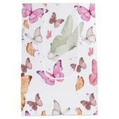 rose gold butterfly ミディアムペーパーバッグ (裏面)