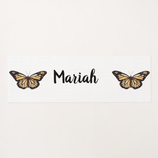 rose gold butterfly ヨガマット (裏面(横))