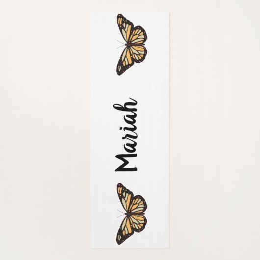 rose gold butterfly ヨガマット (裏面)