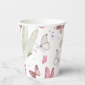 rose gold butterfly 紙コップ (正面)