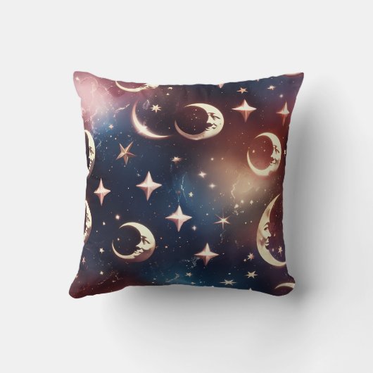 Rose Gold Celestial Moon Pillow クッション (裏面)