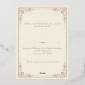 Rose Gold Chalice First Communion Elegance 箔招待状 (裏面)