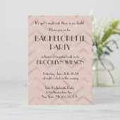 Rose Gold Chevron Bachelorette Party Invite 招待状 (スタンド正面)