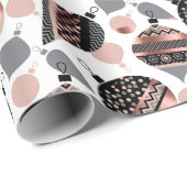 Rose Gold Christmas Ornaments  ラッピングペーパー (ロールコーナー)