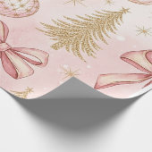 Rose Gold Christmas Wrapping Paper ラッピングペーパー (角)