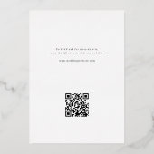 Rose Gold Classic Elegance Script Monogram Wedding 箔招待状 (裏面)