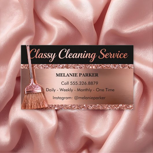 Rose Gold Classy Cleaning Services 名刺