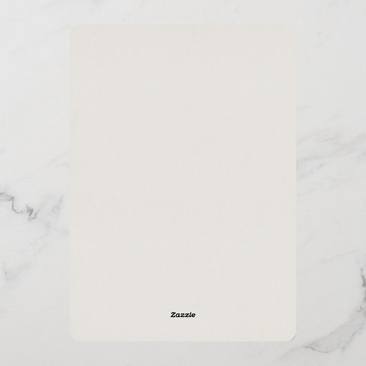 Rose Gold Cloud Dancer White Pink Carnations 箔招待状 (裏面)