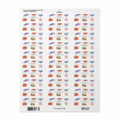 Rose gold Coastal Chic Watercolor ラベル (フルシート)