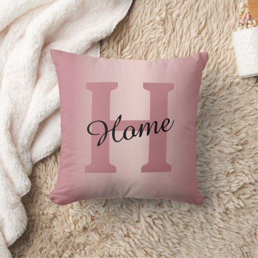 Rose Gold Custom Throw Pillow クッション (ブランケット)