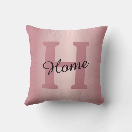 Rose Gold Custom Throw Pillow クッション (裏面)