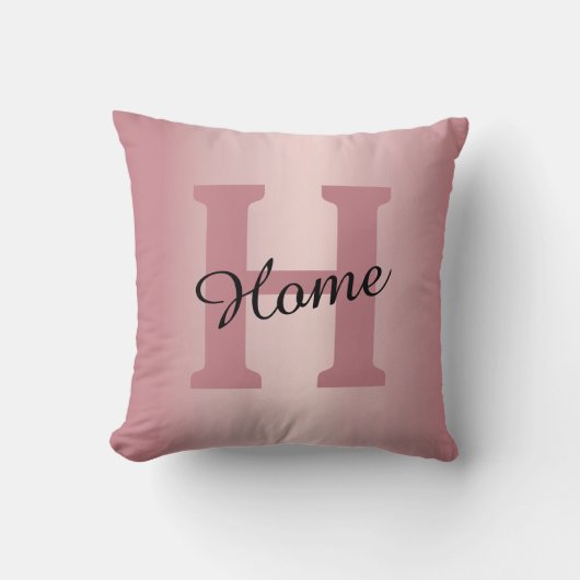 Rose Gold Custom Throw Pillow クッション (正面)