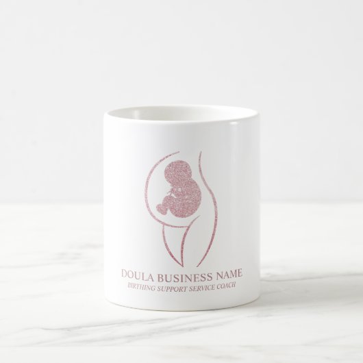 Rose Gold Doula Birth コーヒーマグカップ (中央)