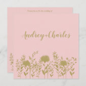 Rose Gold Elegant, Modern and Minimalist Twigs (正面/裏面)