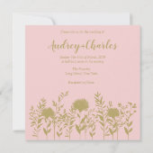 Rose Gold Elegant, Modern and Minimalist Twigs (裏面)