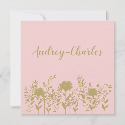 Rose Gold Elegant, Modern and Minimalist Twigs (正面)