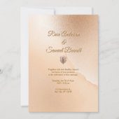 Rose Gold Elegant Wedding Invitation 招待状 (正面)