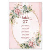 Rose Gold Eucalyptus Wedding Table Number Sign テーブルナンバー (裏面)