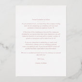 Rose Gold Fancy Modern Collage 3 Photos Wedding 箔招待状 (裏面)