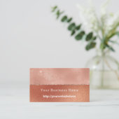 Rose Gold Faux Lace Floral Business name website 名刺 (スタンド正面)