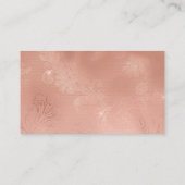 Rose Gold Faux Lace Floral Business name website 名刺 (裏面)