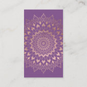Rose gold floral mandala purple yoga instructor 名刺 (裏面)