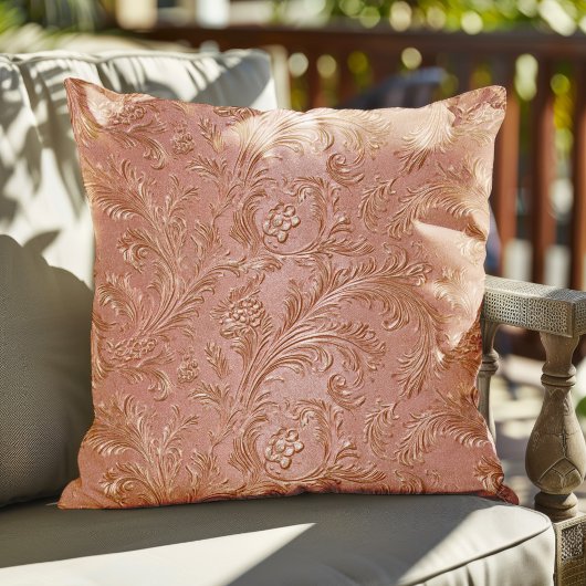 Rose-Gold Floral pattern クッション