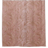 Rose-Gold Floral pattern シャワーカーテン (正面)