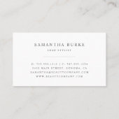 Rose Gold Floral Scissors Logo | Salon ロイヤリティカード (裏面)