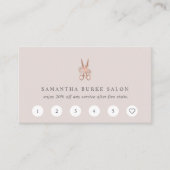 Rose Gold Floral Scissors Logo | Salon ロイヤリティカード (正面)