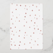 rose gold foil angels  First Communion 箔招待状 (裏面)