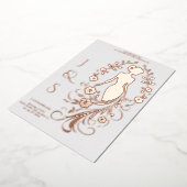 Rose Gold Foil Bride Wedding  箔招待状 (回転した状態)