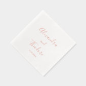 Rose Gold Foil Personalized Wedding Cocktail 箔ナプキン (右)