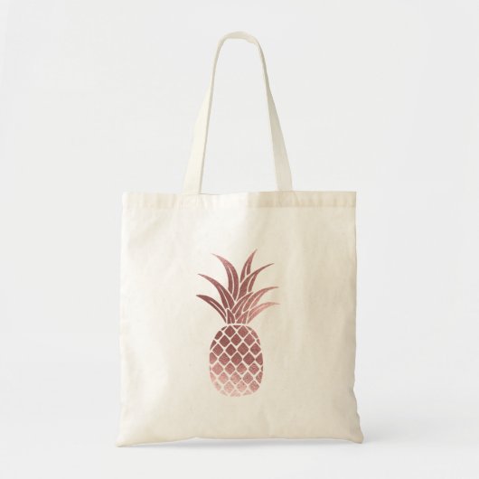 Rose Gold Foil Pineapple Tote トートバッグ (正面)