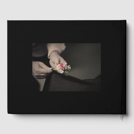 Rose Gold Foil Wedding Guestbook Personalized ゲストブック (裏面)