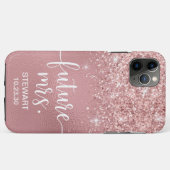 Rose Gold Future Mrs グリッターケース Case-Mate iPhoneケース iPhone 11 Pro Maxケース (裏面(横))