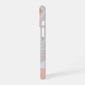 Rose Gold Geometric Abstract Pattern iPhone 16ケース (左側面)