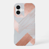 Rose Gold Geometric Abstract Pattern iPhone 16ケース (裏面)